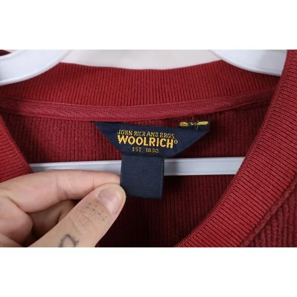 Vtg 90s Woolrich Mens 4XL Faded Striped Thermal Ribbed Knit Long Sleeve T-Shirt - Picture 6 of 10